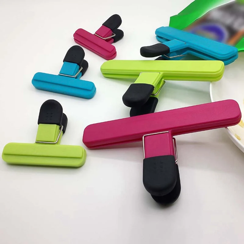 4Pcs/Set Plastic Bag Sealing Clip Universal Food Food Sealing Clip Creative Fresh Moisture-Proof Snack Clip Tea Bag Mouth Clip