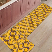Марокканский желтый узор 2 шт. коврик для кухни аксессуары для ванной комнаты Набор грязи мусор Траппер сапог скребок для обуви влаговпитывающие