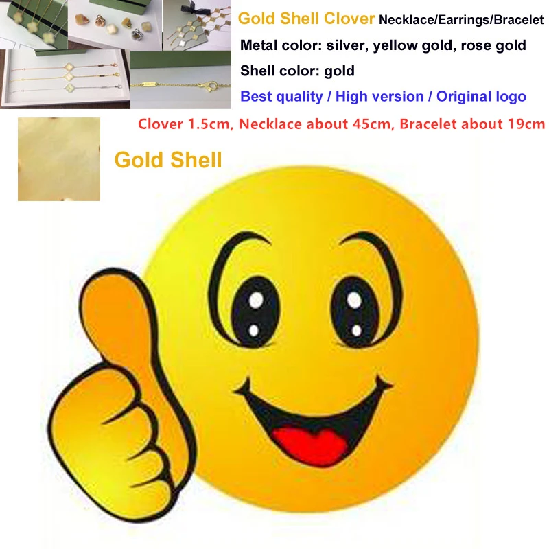 

Gold Shell Mother of Pearl Leaf 925 Sterling Silver Luxury Pendant Necklace Clip Stud Earring Bracelet 18k Gold/Rose Jewelry Set