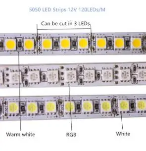 Светодиодная лента 5 м SMD 3014 4014 2835 5630 5050 60/120/240/480 светодиодный s/M RGB Светодиодная лента DC12V белый RGB светодиодный свет гибкие полосы ленты - Испускаемый цвет: 120leds 1m 5050 SMD