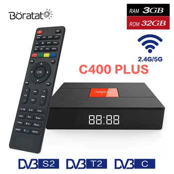 

Top TV Box C400 Plus Android 7.1 TV Box S912 Quad Core 3G+32G Smart TV Box DVB-S2 DVB-T2 Cable Dual WiFi