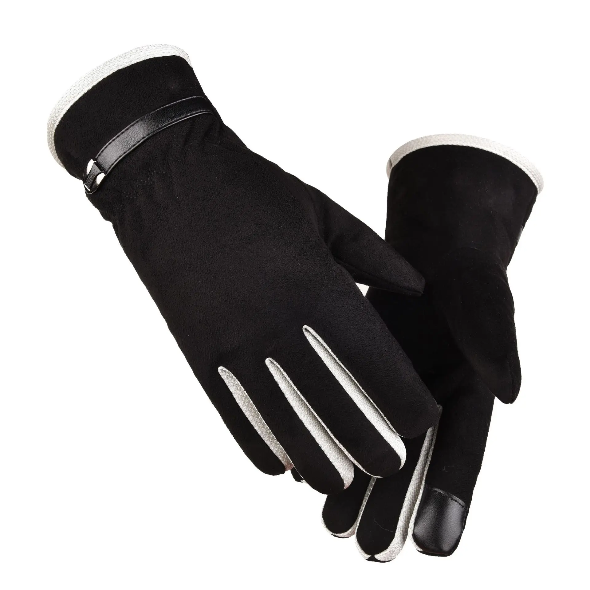 Теплые зимние перчатки для мужчин, лыжные перчатки для сноуборда, мотоциклетные перчатки для езды, зимние перчатки для сенсорного экрана, ветрозащитные перчатки черного цвета