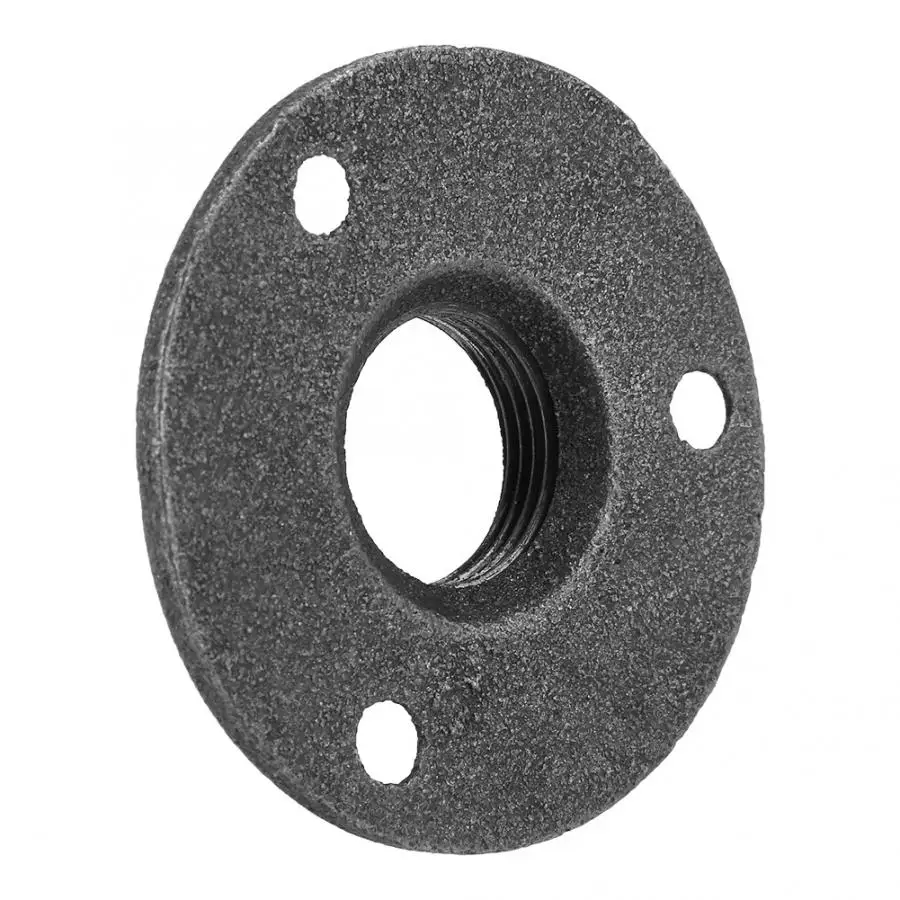DN15/DN20/DN2510pcs черный ковкий Железный напольный фланец BSP резьбовой фитинг трубы ntique настенный фланец