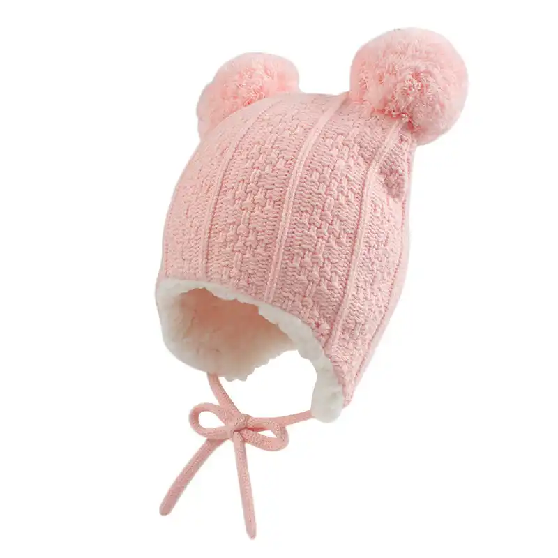 knit baby earflap hat
