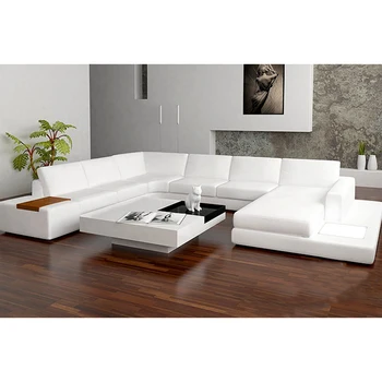 

High quality hot sell CBM A1110 U-shaped modern design sofa home interior living Room furniture leather sectional sofa set