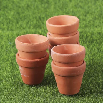 

10Pcs 4.5x4cm Small Mini Terracotta Pot Clay Ceramic Pottery Planter Cactus Flower Pots Succulent Nursery Pots Great for Plants