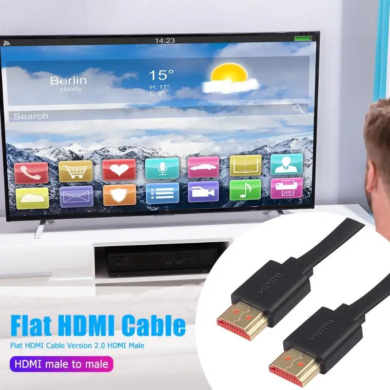HDMI кабель версии 2,0 HDMI штекер провод с вилкой поддержка 4K для HDTV ЖК-дисплей