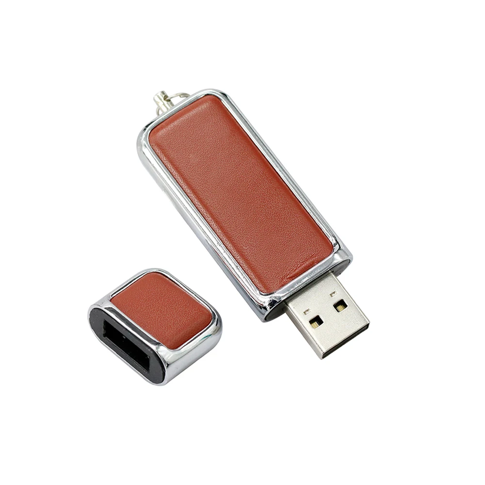 Бизнес-usb 2,0 металлический кожаный Usb флэш-накопитель 8 ГБ 16 ГБ флеш-накопитель 32 Гб Usb накопитель 128 Гб внешний накопитель 256 ГБ usb-носитель