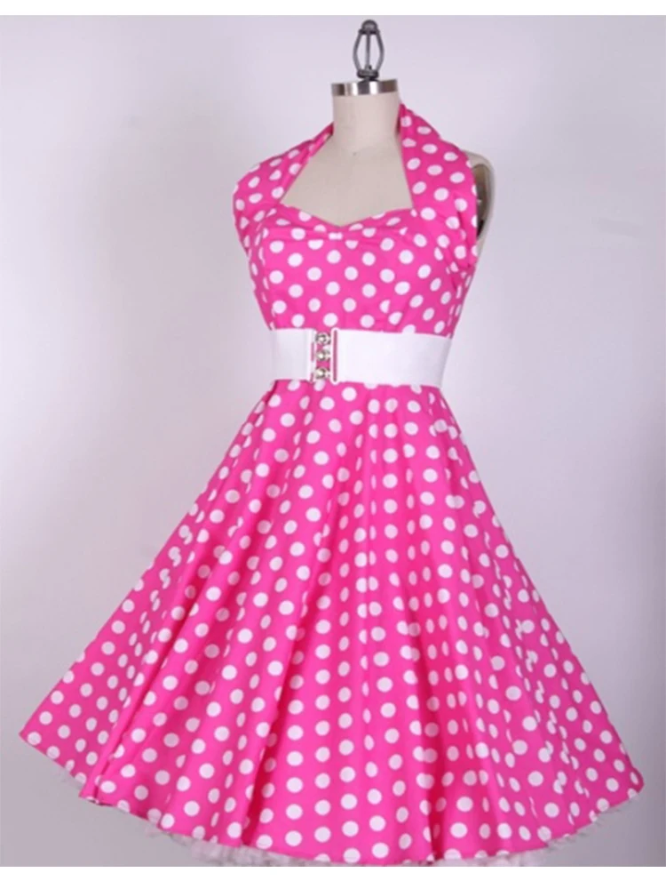 Классическое ретро платье в горошек стиле Одри Хепберн Размеры S M L 6XL|dress vestidos|audrey