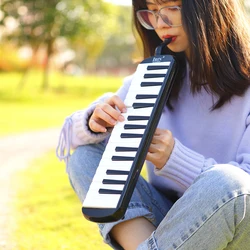 32 Keys Melodica Piano Keyboard Style Musical Instrument Harmonica Mouth Organ With Carrying Bag Mouthpiece Educational Gifts