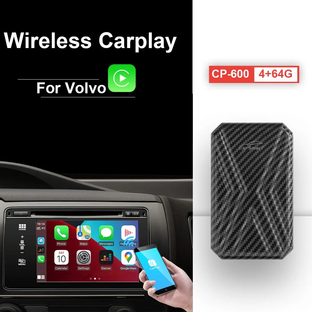 Wireless Carplay Ai Box Car Multimedia Player AiBox Android 9.0 4+64G Mirror link For Volvo XC90