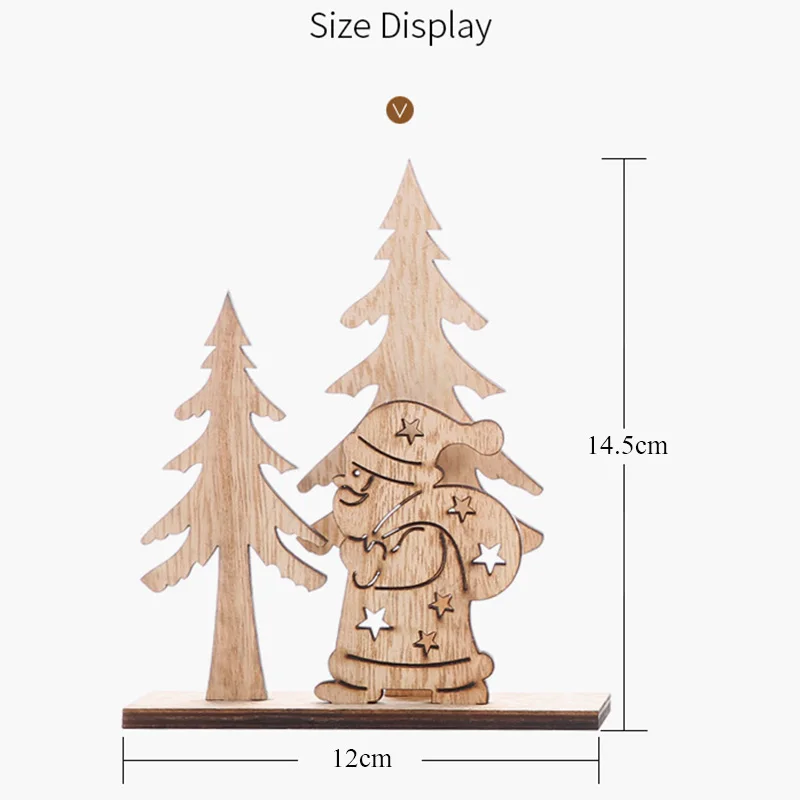 Рождественское украшение Санта Снеговик Олень Рождественская елка деревянные украшения DIY Новогоднее украшение Рождественские украшения для дома