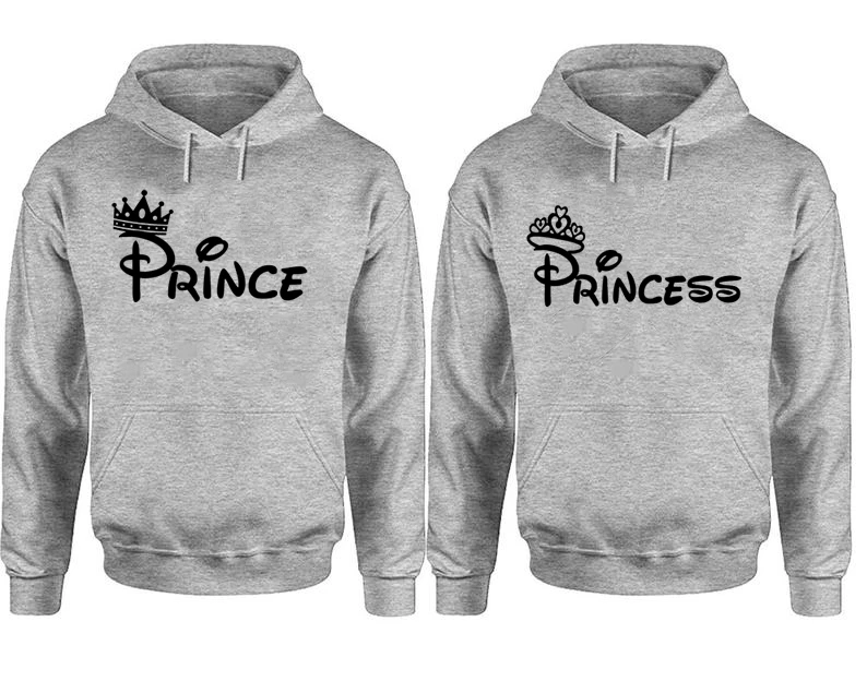 prince and princess couple sweatshirts
