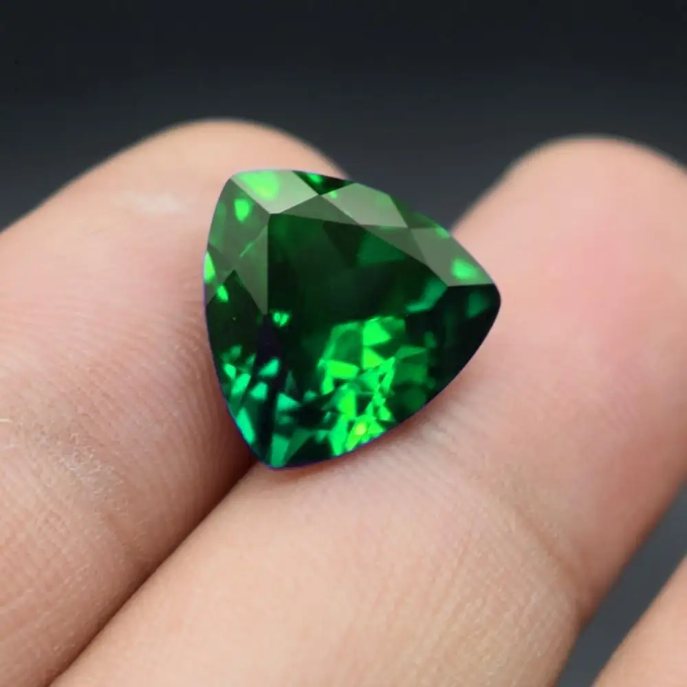 1PCS Stone of Life 3A Colombia Emerald Corundum Spinel Various Shapes Mosaic Jewelry Diy Green Gem AAA 5-7MM