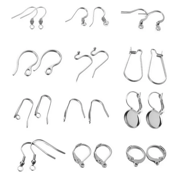 50pcs Stainless Steel Jewelry French Earring Hooks Findings Not Allergic  Ear Hook Earrings Clasps For DIY Jewelry Making - AliExpress