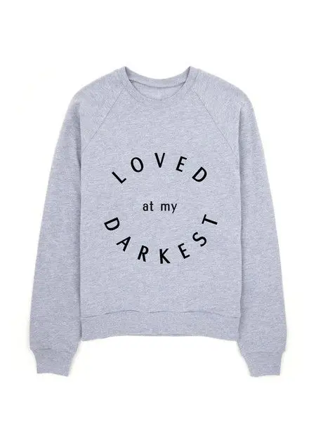 Love at my Darkes Толстовка смешной Чистый хлопок tumblr женский джемпер гранж Цитата унисекс пуловеры графические костюмы для хипстеров Топ