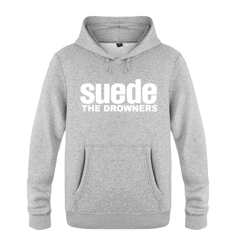 THE DROWNERS SUEDE Rock Band толстовки мужские мужские с капюшоном флисовый пуловер толстовки - Цвет: HUIY BAT