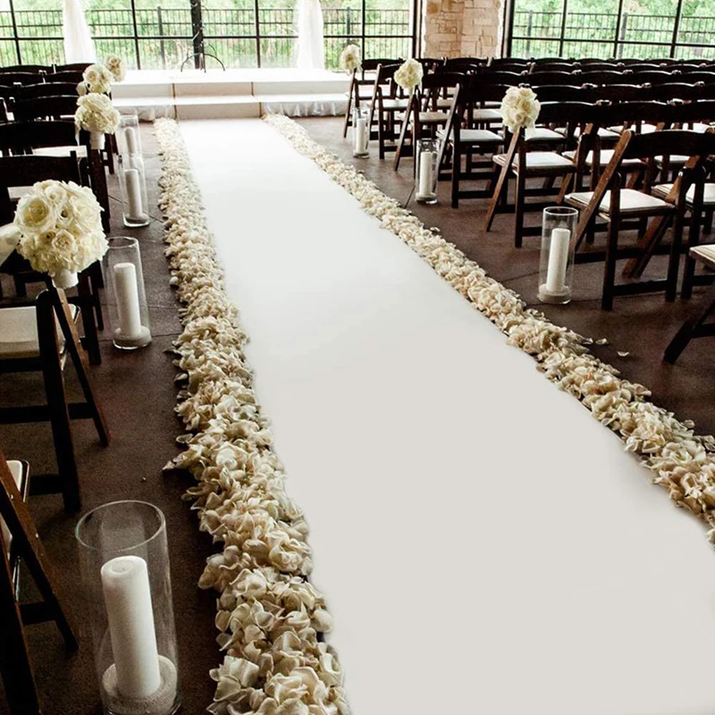 Wedding Aisle Runners Party Birthday Celebrations Awards Event Wedding Decoration Custom White Wedding Carpet Elegant Carpet Rug