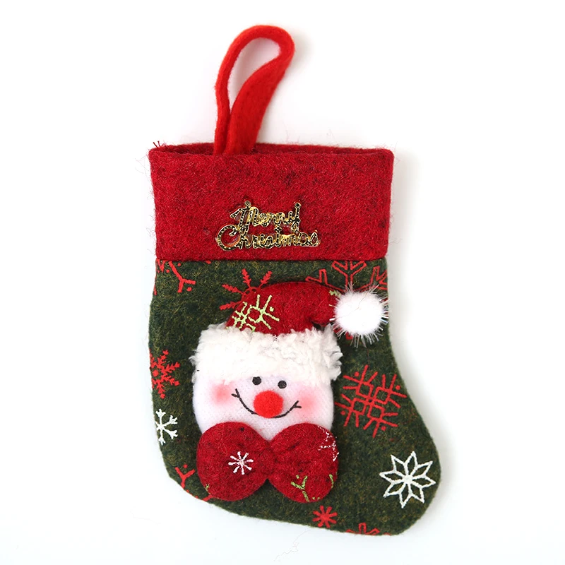 1 шт., рождественские чулки, подвесные украшения на елку, новогодний мешок для конфет, подарочные носки, рождественские украшения