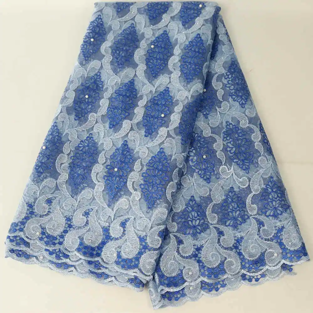 Light blue Красный Французский Тюль Кружева высокое качество нигерийский Тюль кружевная ткань для нигерийской свадьбы вышивка африканская кружевная ткань - Цвет: Light blue