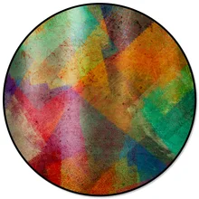 Круглый ковер с разноцветной текстурой, супер мягкие кухонные коврики, напольные коврики, водонепроницаемый коврик на дверь в стиле Хэллоуин, кухонный унисекс