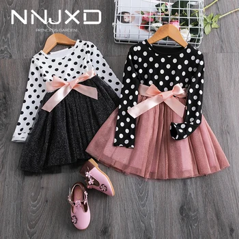 

Girls Christmas Flower Lace Embroidery Dress Kids Dresses for Girl Princess Autumn Winter Party Gown Children Wedding Wear 3 8Y