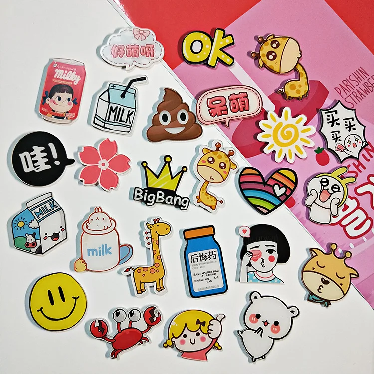 1 шт. акриловый значок Harajuku брошь милый мультфильм Жираф маленький монстр булавка