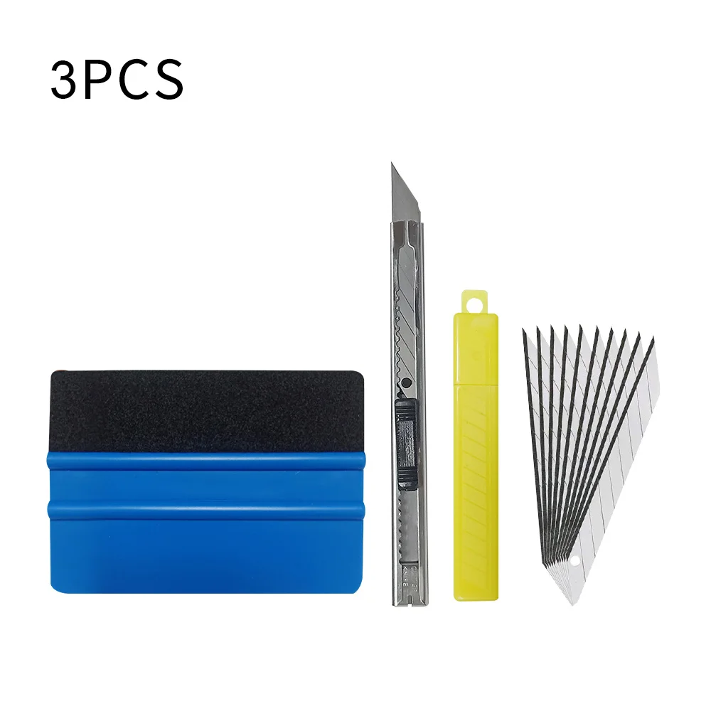 

Scraper With Felt Edge Car Wrap Tools Vinyl Wraping Sticker Installation Kit Cutter Knife Auto Car Stying