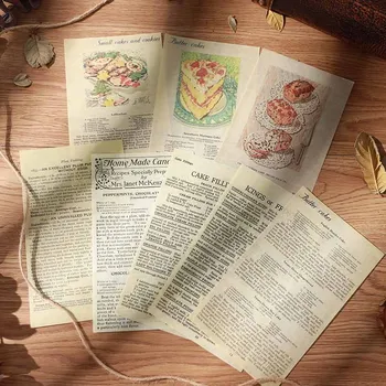 

Vintage Album Material Journaling Bullet Scrapbooking Decoration Background 40 Sheets DIY Photo Albums Paper Card Retro Hangtag