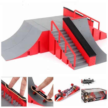 

Funny Toy Skate Park Kit Ramp Parts For Finger Board Ultimate Sport Training Props Games Toys Aluminum Alloy Plastic Material