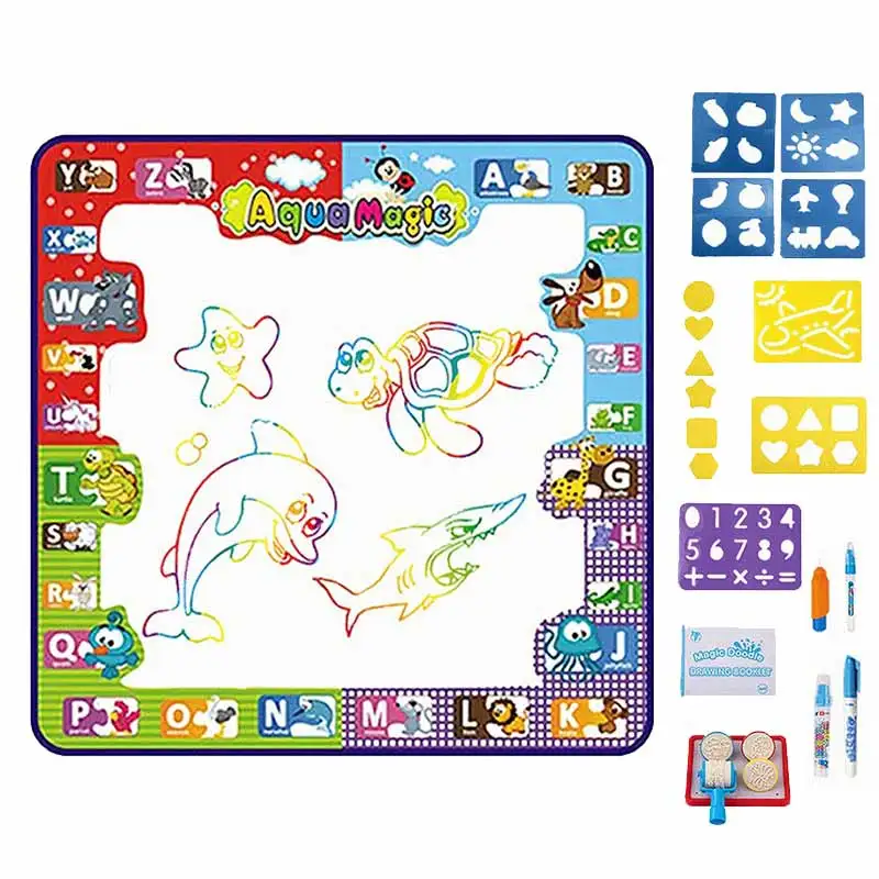 

Drawing Mat Doodle Drawing Pens Stamps Set Painting Board Educational Toys for Kids Magic Water Drawing Mat Doodle Mat