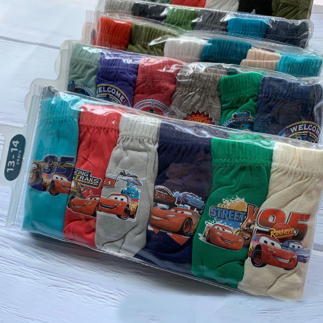 6 unids/lote bebé niños ropa interior Marvel héroe Spiderman, Capitán América, Disney coches de dibujos animados ropa interior de algodón para niños ropa interior