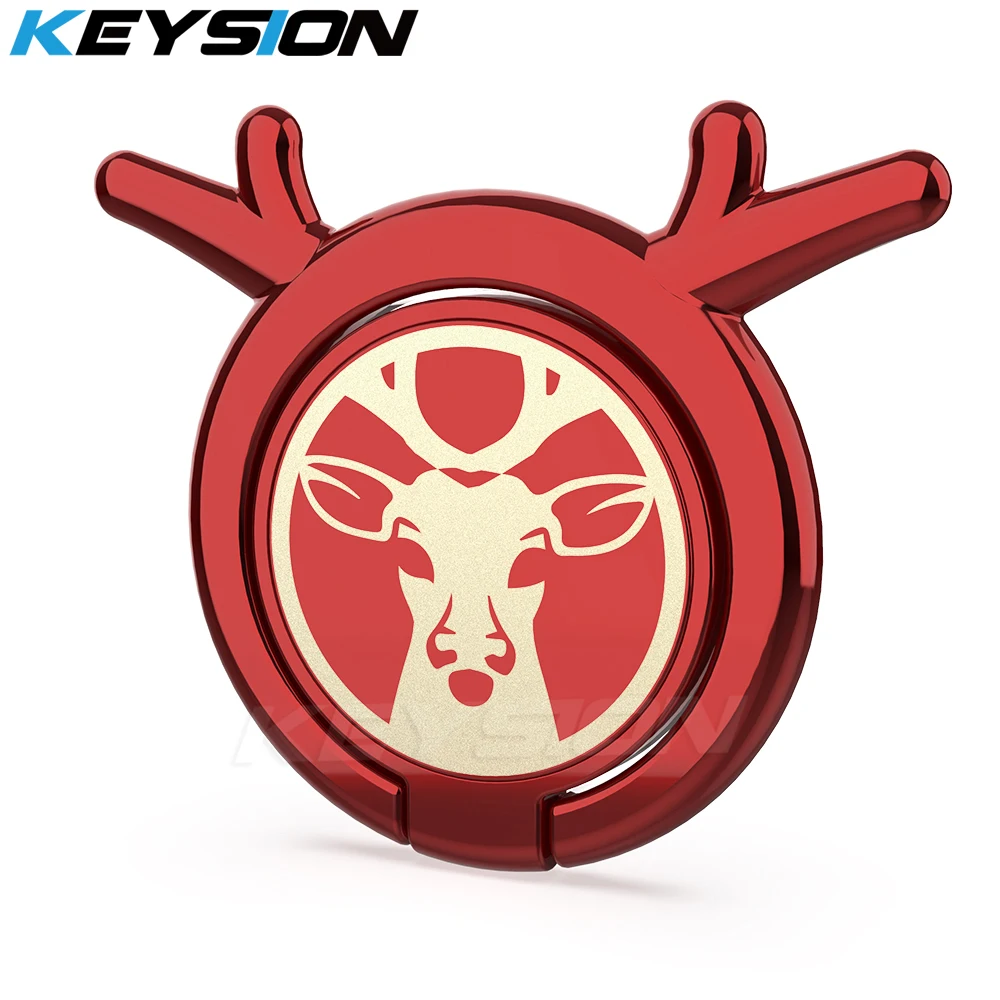 KEYSION Универсальный мобильный телефон с рождественским оленем 360 пальцев кольцо