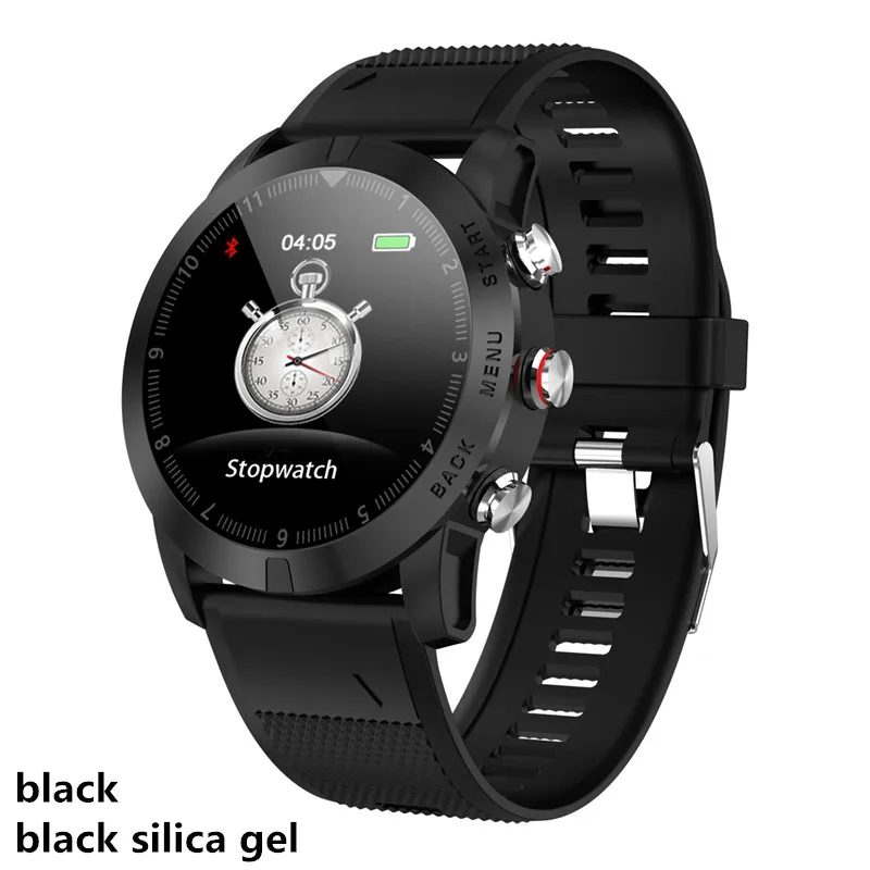 black silica gel S10 Смарт-часы для мужчин IP68 водонепроницаемые спортивные часы фитнес-монитор мониторинг сердечного ритма шагомер Поддержка Android IOS PK L9 DT88 - Цвет: black silica gel