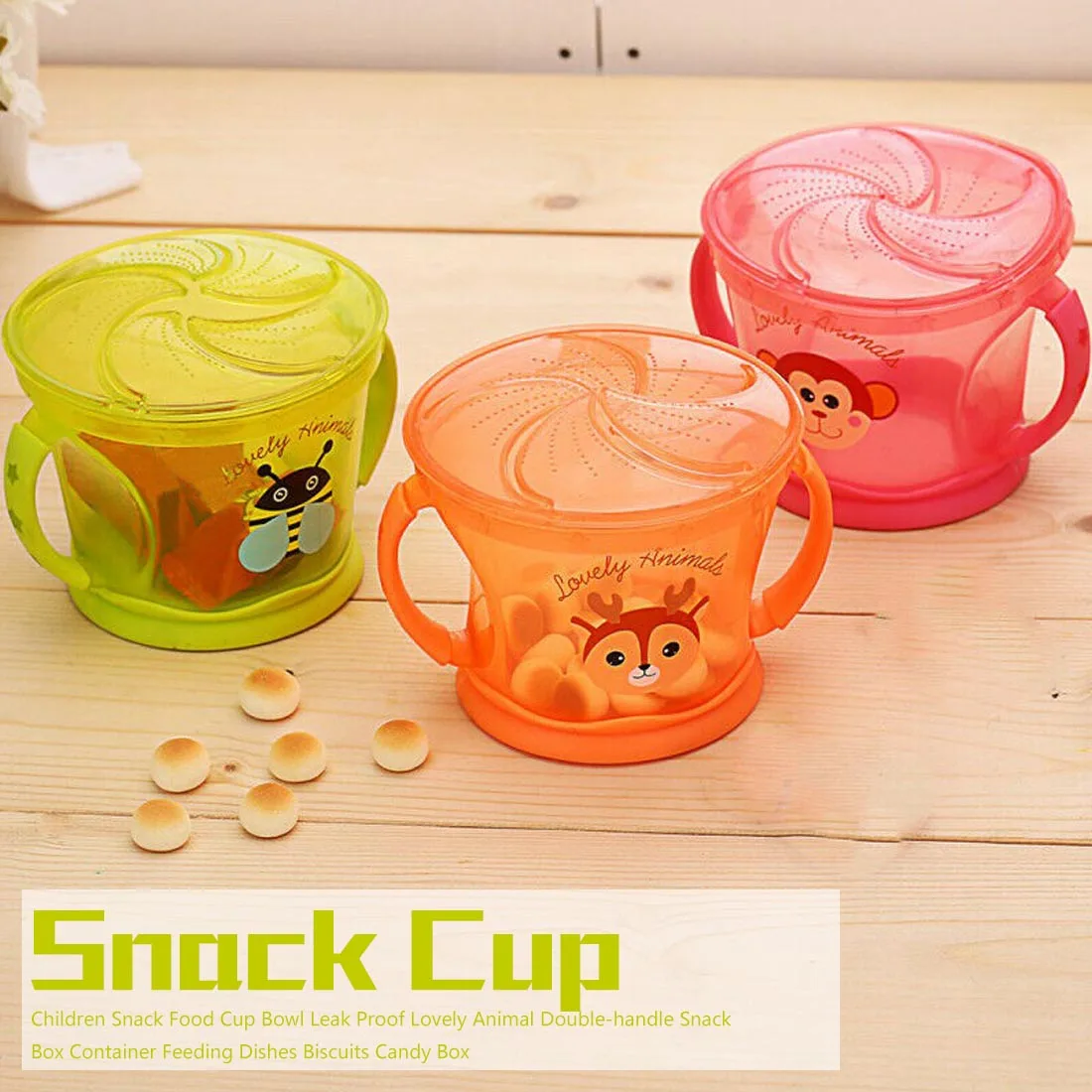 

Hot Sale Soft Food Bowl Children Snack Spilled Cup Leak Proof Baby Snack Box Container