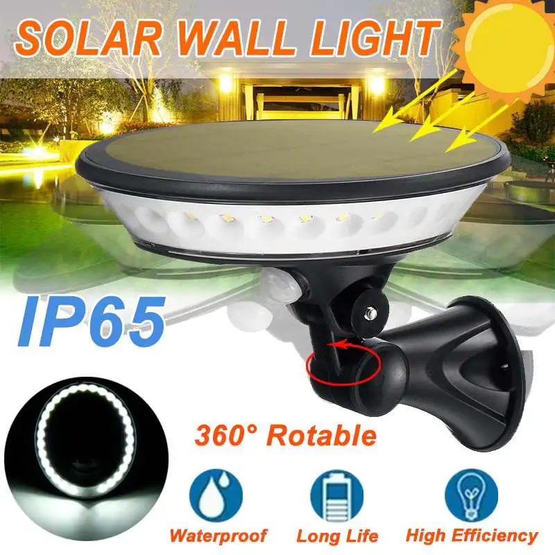 

360 Degree Rotable Solar Light 3 Induction Mode Outdoor Motion Sensor Night Security Wall Lamp LED Waterproof Garden Yard Light