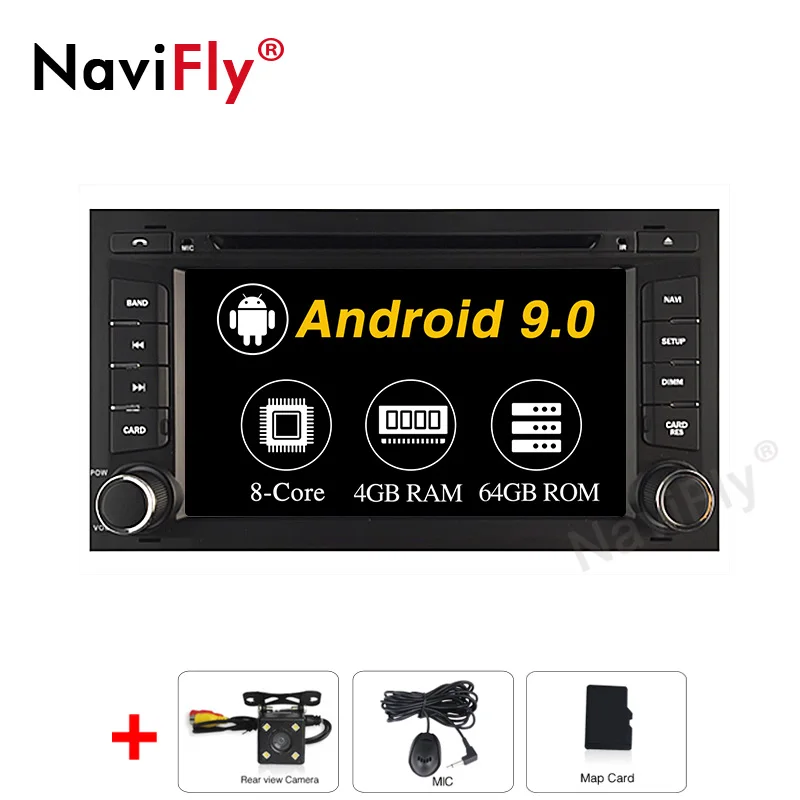 NaviFiy 7 дюймов Android 9,0 автомобильный DVD мультимедийный плеер для Seat Leon- 4 Гб ОЗУ 64 ГБ Автомобильный видео радио Поддержка DVR wifi gps - Цвет: 4G RAM 64G ROM