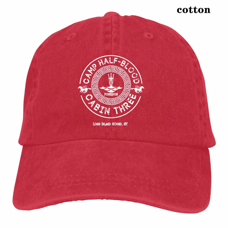 Перси Джексон Кэмп половина крови бейсбольная кепка Мужчины Женщины Дальнобойщик шляпы Мода Регулируемая Кепка - Цвет: 3-Red