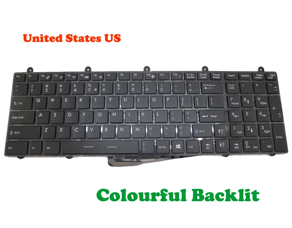 US IT RU Клавиатура для MSI GT60 V123322KK1 KR S1N-3EKR2F1-SA0 V139922AK1 EF S1N-3ECU2H1-SA0 CS S1N-3ECZ2K1-SA0 FR S1N-3EFR2N1-SA0 |