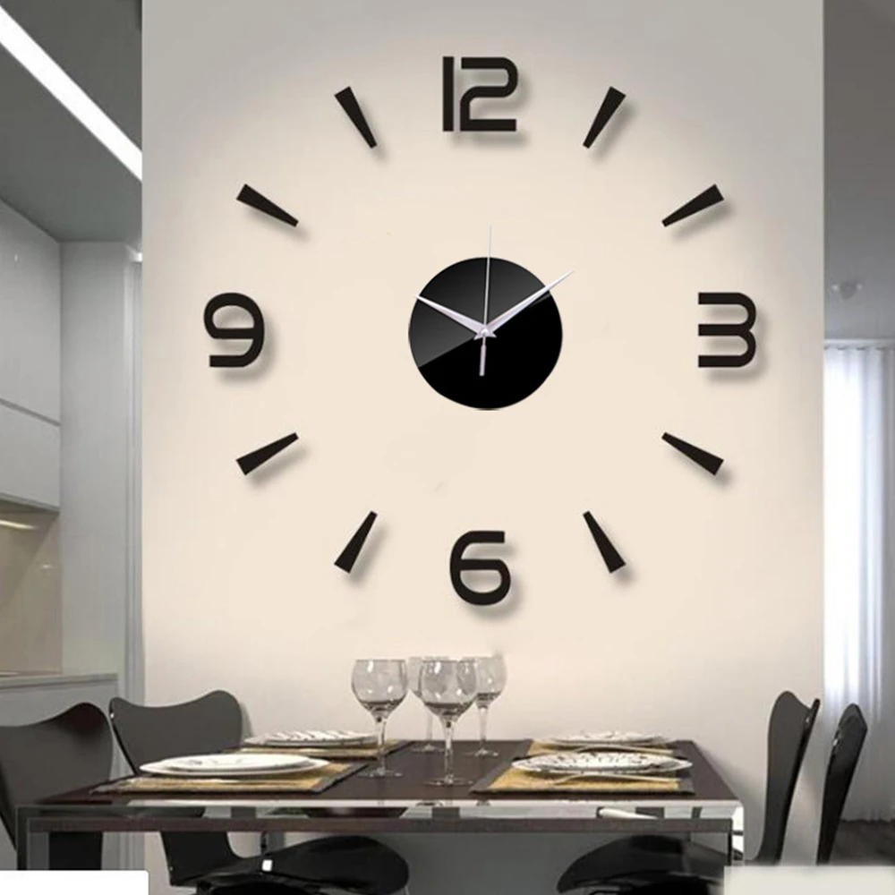 2022 New 3D Wall Clock Mirror Wall Stickers Fashion Living Room Quartz Watch DIY Home Decoration Clocks Sticker reloj de pared