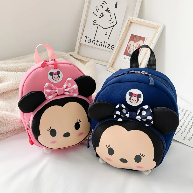 

2020 New Mickey School Bag Minnie for Boys Girls baby Bag Children Backpack Kindergarten Backpack kid School Bags Satchel