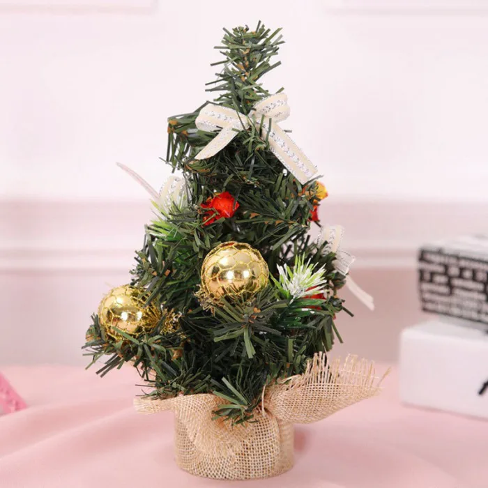 Рождественский Декоративный букет 20 см мини Рождественское украшение дерево для столешницы стола FP8
