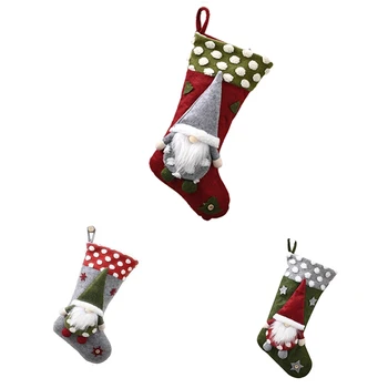 

Personalized Christmas Stockings Christmas Decoration Fireplace Hanging Ornaments Family Holiday Decorations