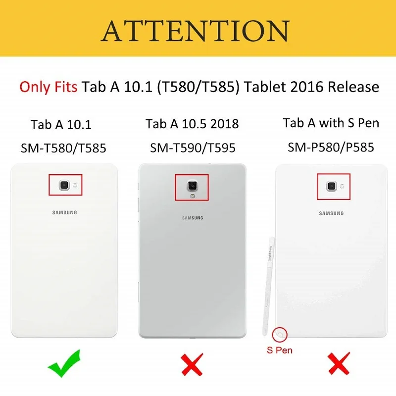 Чехол для планшета Samsung Galaxy Tab A A6 10 1 2016 SM T580 T580N T585 T585C 360 градусов вращающийся стенд