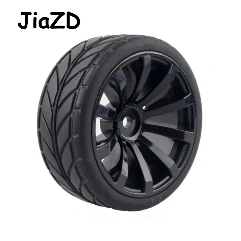 4Pcs 65mm*26mm RC car Tyres &amp Wheel Rims Hex 12 For Tamiya HSP HPI Himoto Redcat Model Car Models On Road Cars 4WD Accessories | Игрушки и