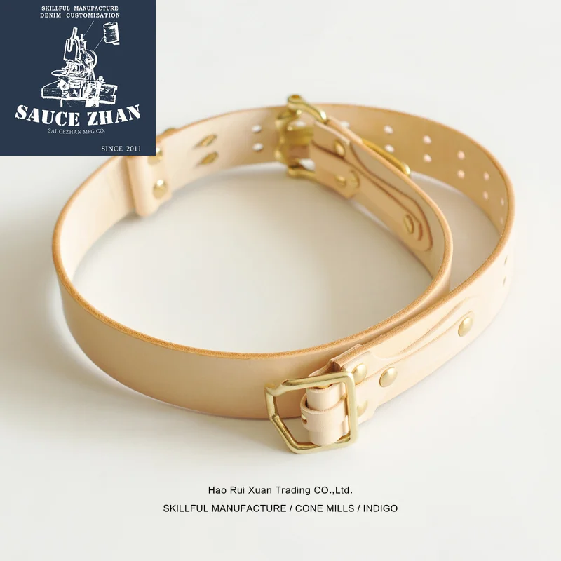 SauceZhan латунная кавалерийская Пряжка итальянский ремень ремень из натуральной кожи поясной ремень с двойной пряжкой кожаный ремень для джинсов