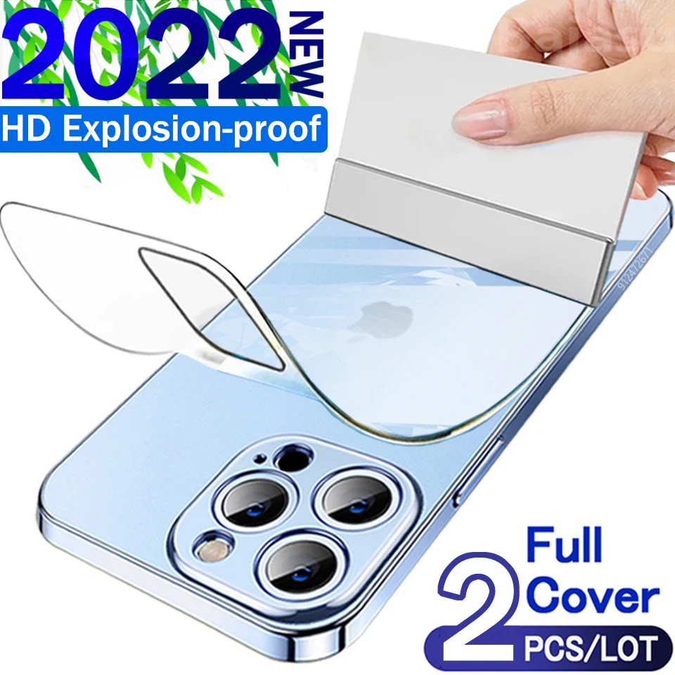 2 Pcs Hydrogel Back Film On The For Iphone 13 Pro Max X XR 12 Mini 11