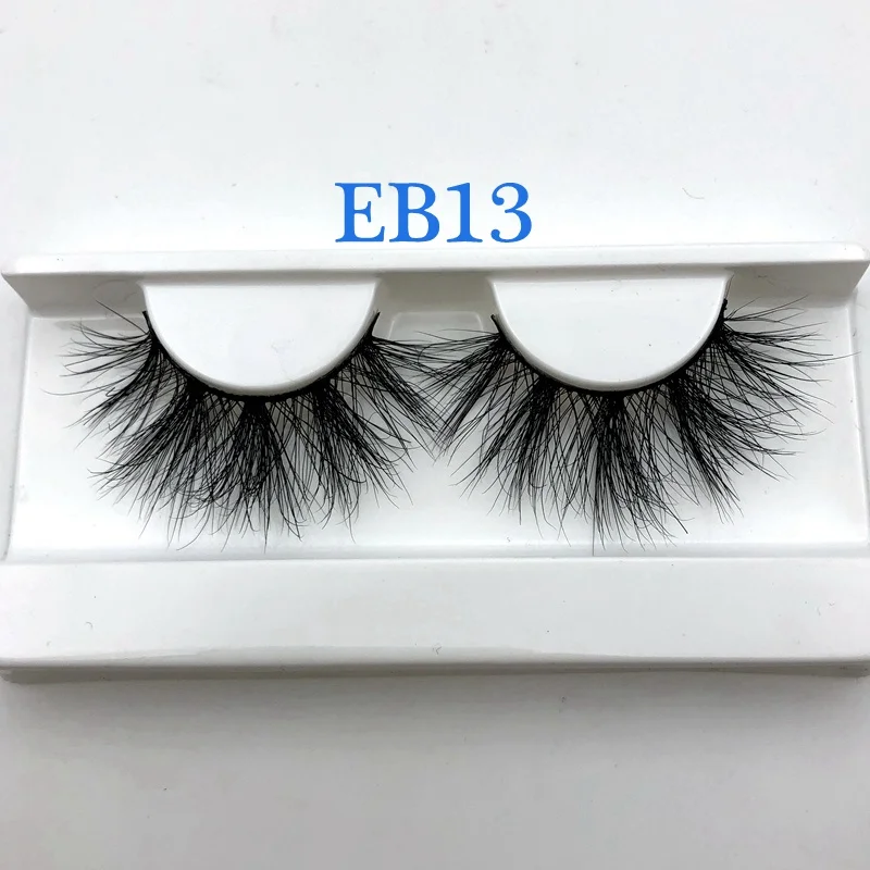 EB13 Новое поступление норковые ресницы 25 мм натуральные длинные 3D норковые полосы меховые ресницы ручной работы цена - Цвет: EB13