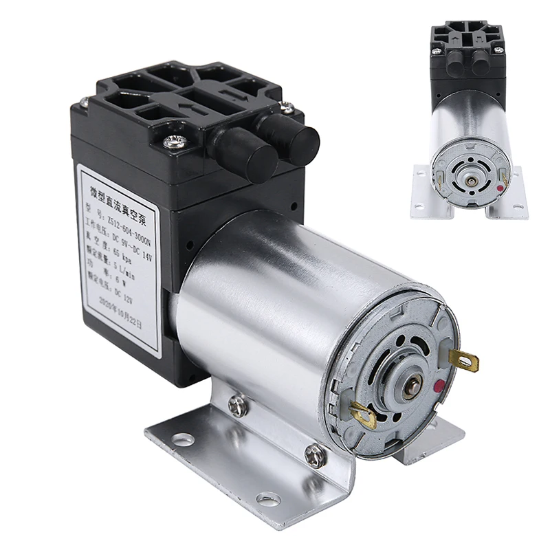 

Electric Vacuum Pump High Pressure 5L/min Mini Diaphragm Pump with Holder12V 6W
