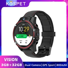 Kospet Vision Smart Horloges Mannen 3Gb 32Gb Dual Camera Touch Screen 800Mah 4G Sport Fitness Smartwatch voor Android Ios Telefoon